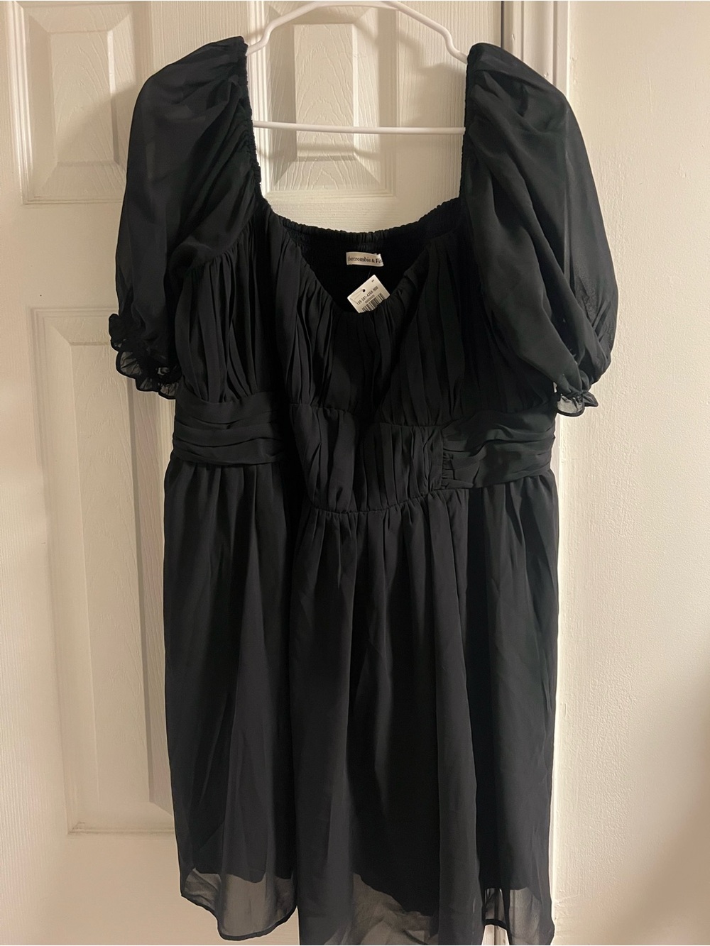 Abercrombie & Fitch Black Puff Sleeve Mini Dress
